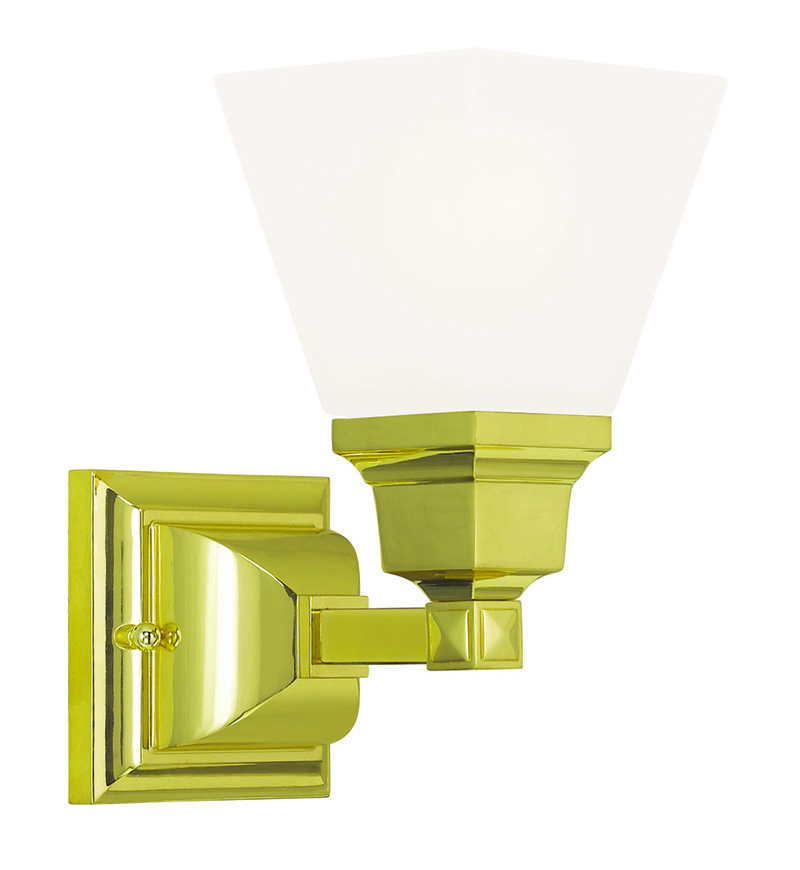 1 Light Polished Brass Bath Light