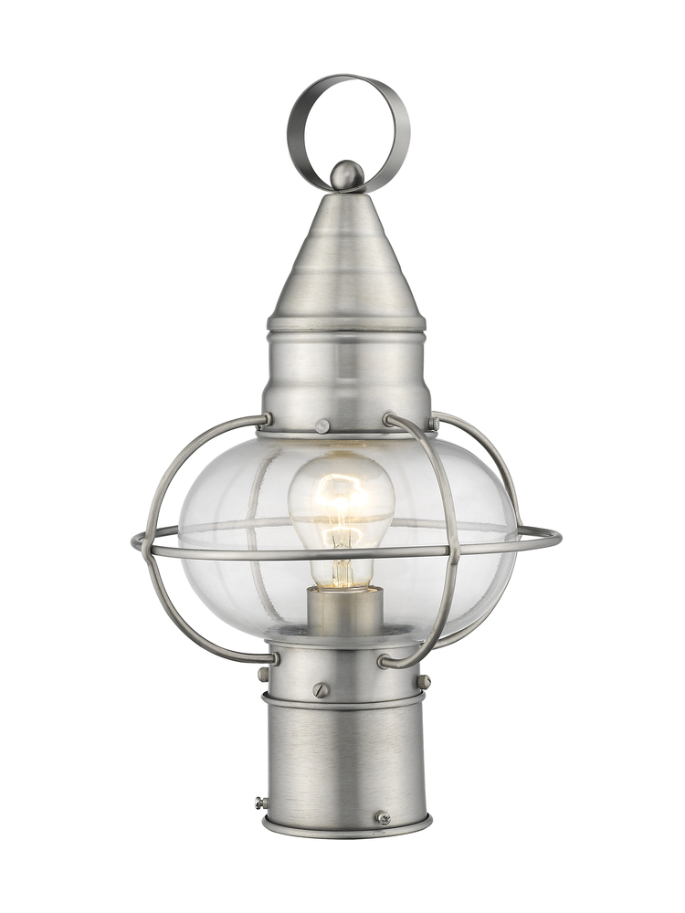 1 Light BN Outdoor Post Lantern