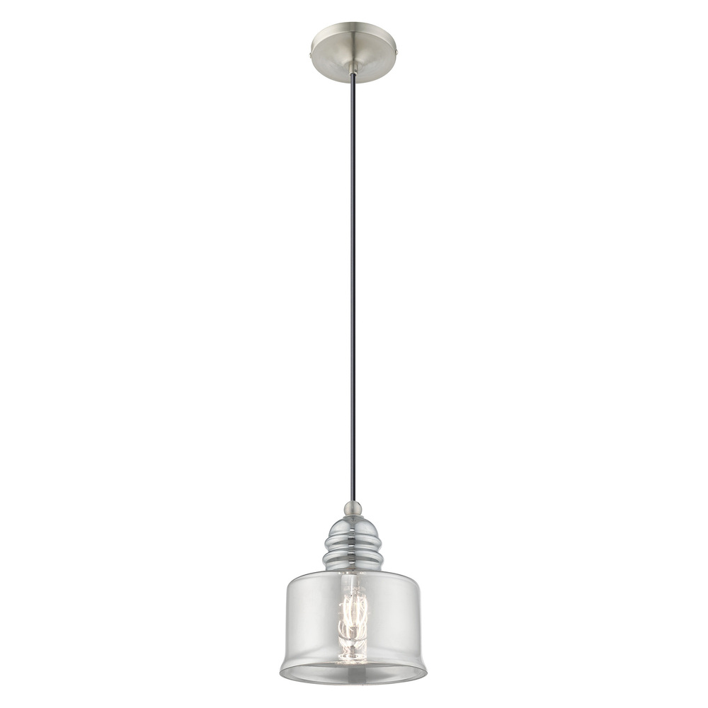 1 Lt Brushed Nickel Mini Pendant