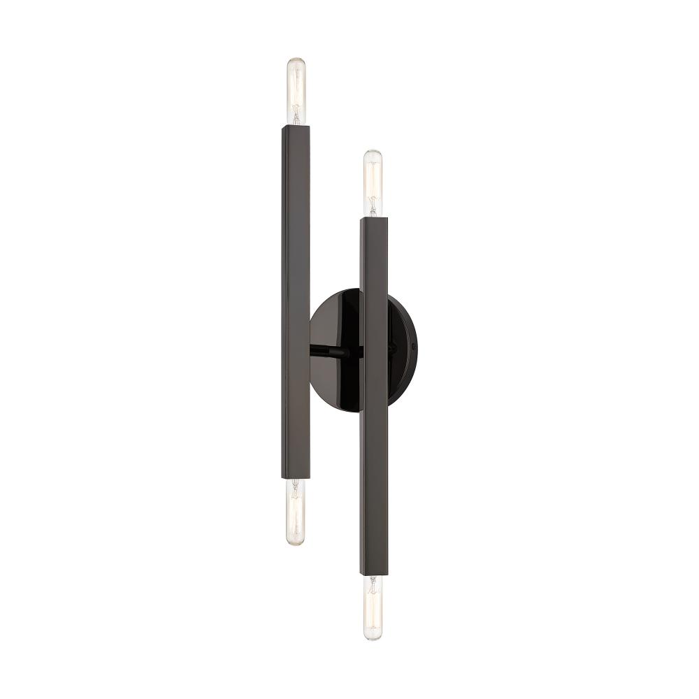 4 Light Black Chrome ADA Sconce