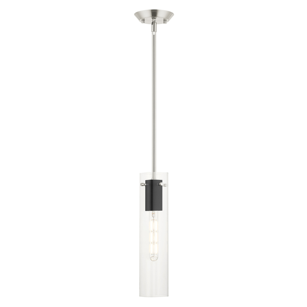 1 Lt Brushed Nickel Pendant