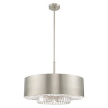 Livex Lighting 40020-91 - 6 Lt Brushed Nickel Pendant Chandelier