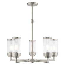 Livex Lighting 40475-91 - 5 Lt Brushed Nickel Chandelier