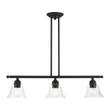 Livex Lighting 46487-04 - 3 Light Black Linear Chandelier