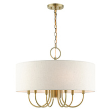 Livex Lighting 49806-01 - 7 Lt Antique Brass Pendant Chandelier