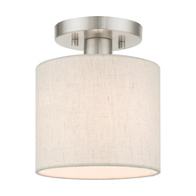 Livex Lighting 49807-91 - 1 Lt Brushed Nickel Semi Flush