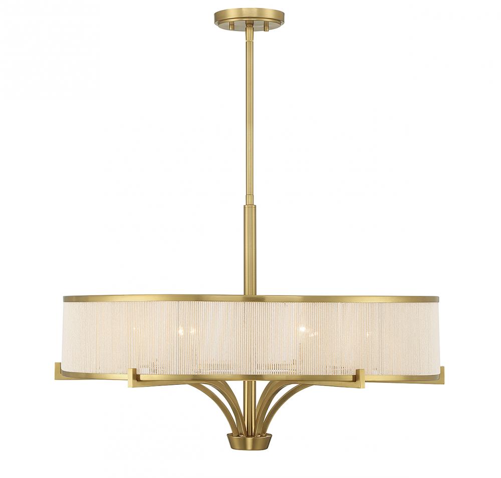 Wynwood 6-Light Chandelier in Warm Brass