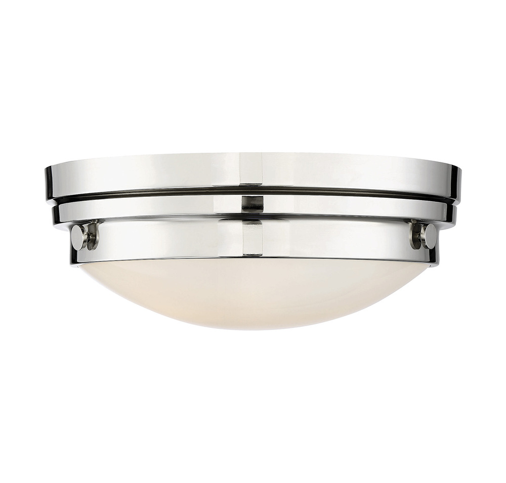 Lucerne 2-Light Ceiling Light in Polished Nickel