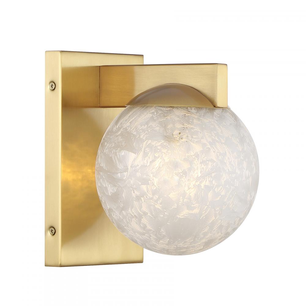 Darien 1-Light Wall Sconce in Warm Brass