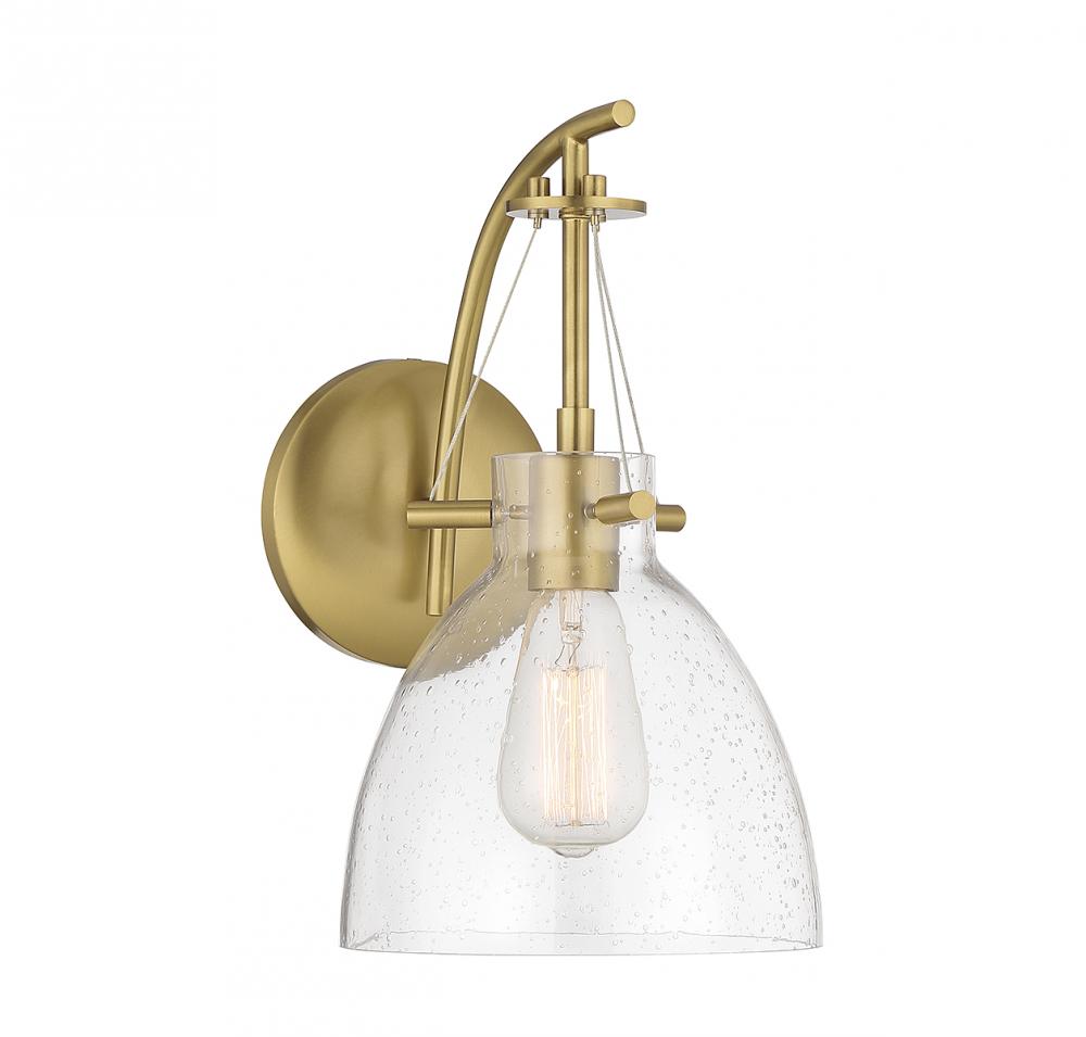 Foster 1-Light Wall Sconce in Warm Brass