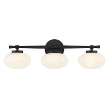 Savoy House 8-1050-3-BK - Barrow 3-Light Bathroom Vanity Light in Matte Black