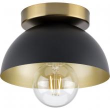 Progress P350217-31M - Eva Collection One-Light Matte Black Mid-Century Modern Flush Mount Light