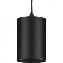 Progress P550099-031-30 - 5" Black Outdoor LED Aluminum Cylinder Cord-Mount Hanging Light