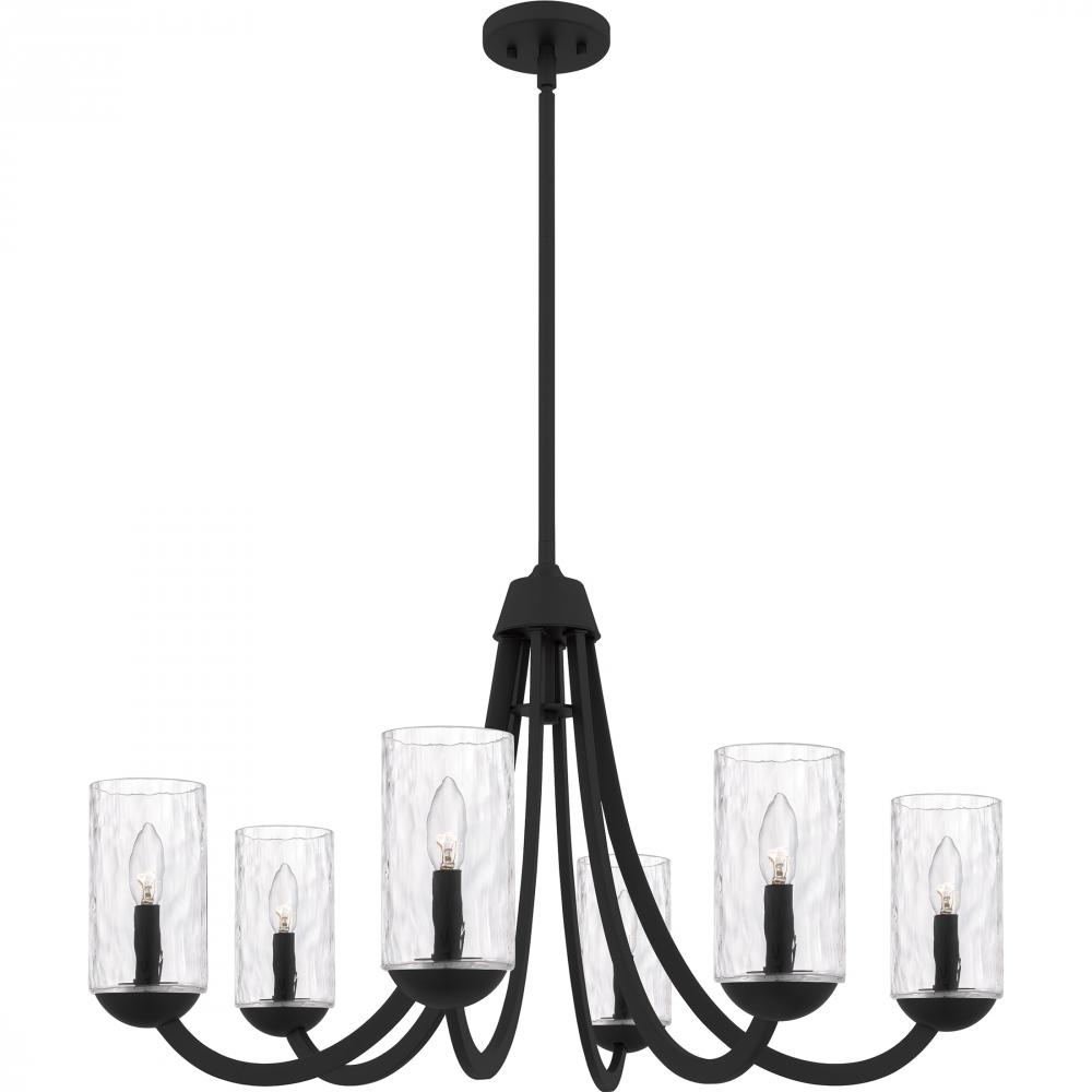 Allard 6-Light Matte Black Chandelier