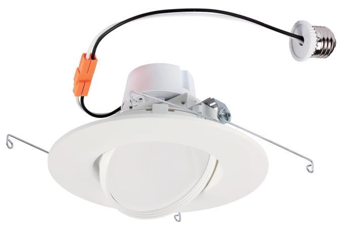 13W Sloped Recessed LED Downlight 6" Dimmable 2700K E26 (Medium) Base, 120 Volt, Box