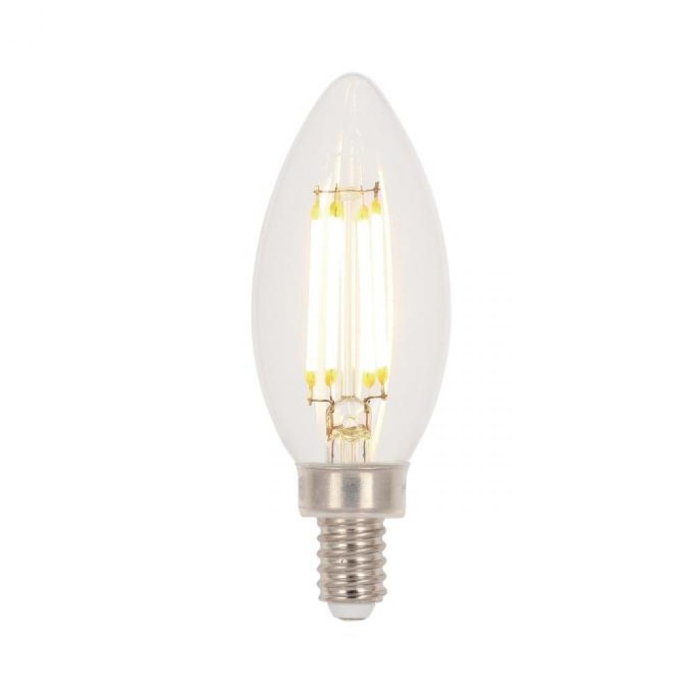 4.5W B11 Filament LED Dimmable Clear 3000K E12 (Candelabra) Base, 120 Volt, Box