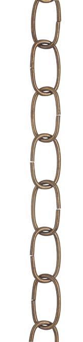 3' 11 Gauge Fixture Chain Antique Brass Finish