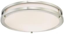 Westinghouse 6401200 - 16 in. 23W LED Flush Brushed Nickel Finish White Acrylic Shade