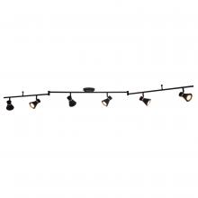  C0288 - Alto 6 Light LED Directional Light Matte Black and Satin Brass