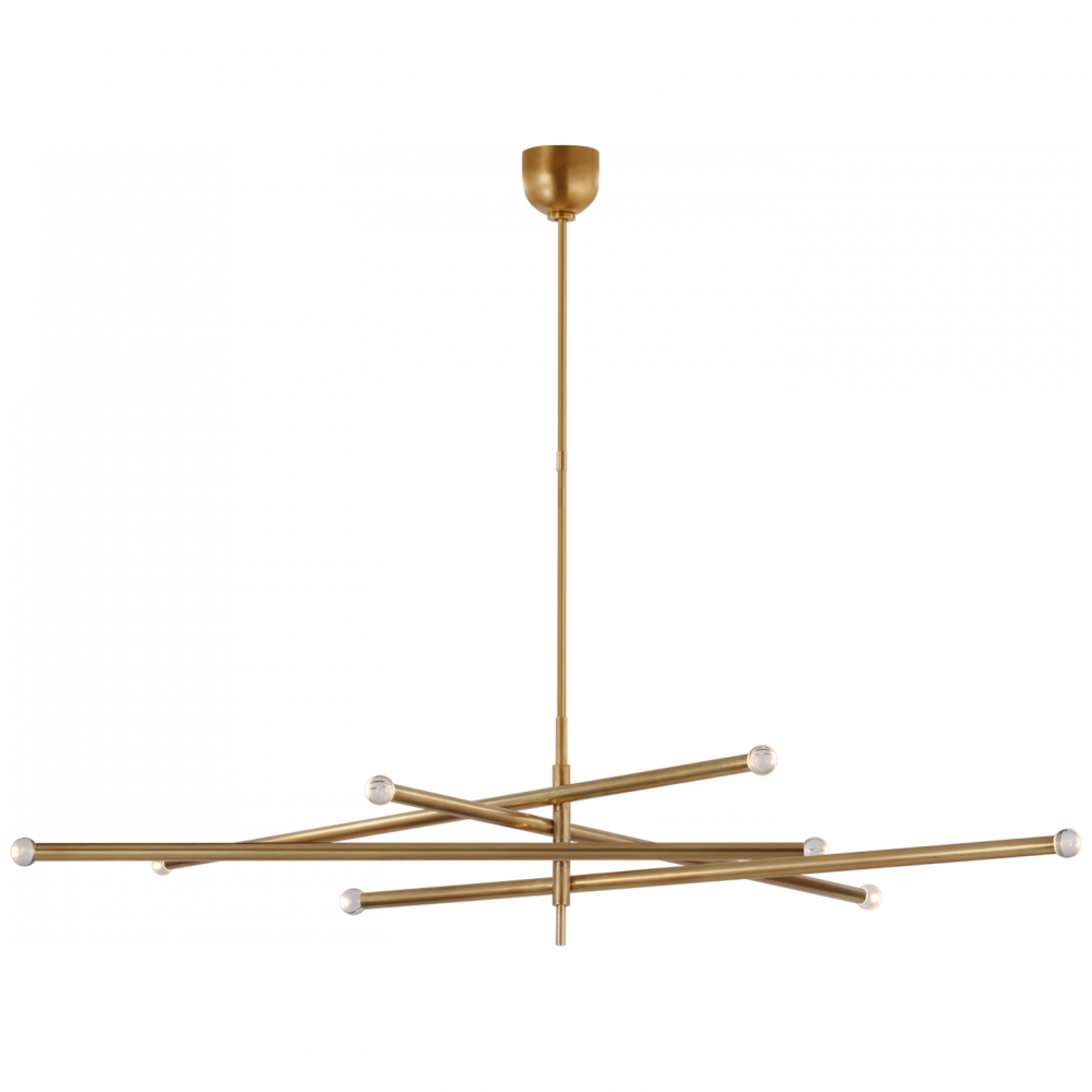 Rousseau Oversized Eight Light Articulating Chandelier