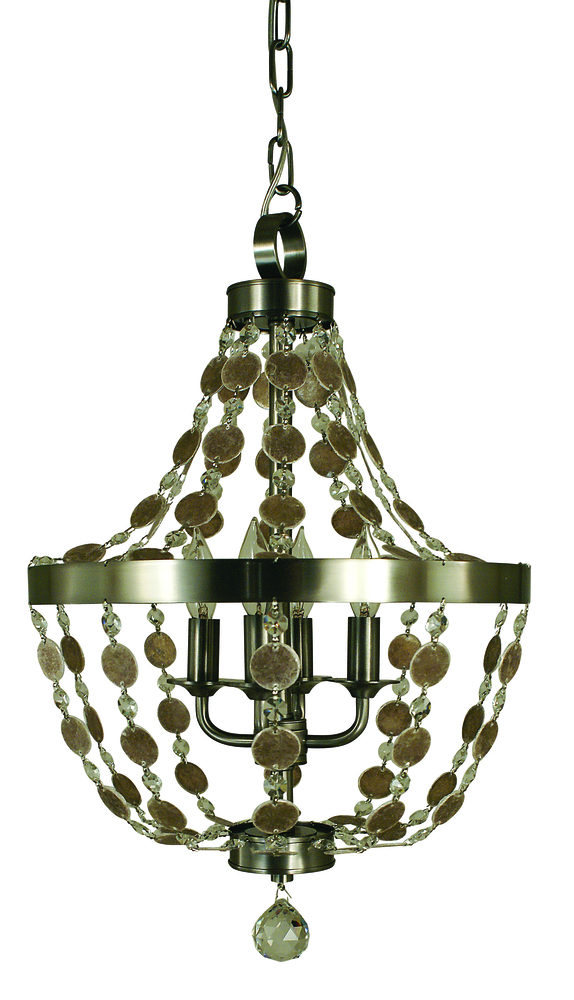 4-Light Brushed Nickel Naomi Chandelier