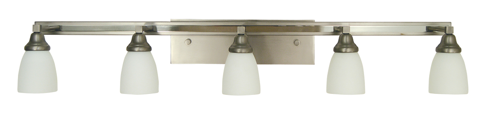 5-Light Satin Pewter/Polished Nickel Mercer Sconce