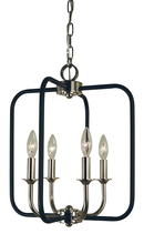 Framburg 4914 PN/MBLACK - 4-Light Polished Nickel/Matte Black Boulevard Chandelier