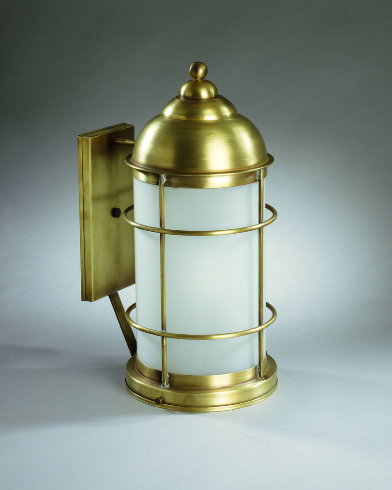 Nautical Wall Dark Brass Medium Base Socket Clear Glass