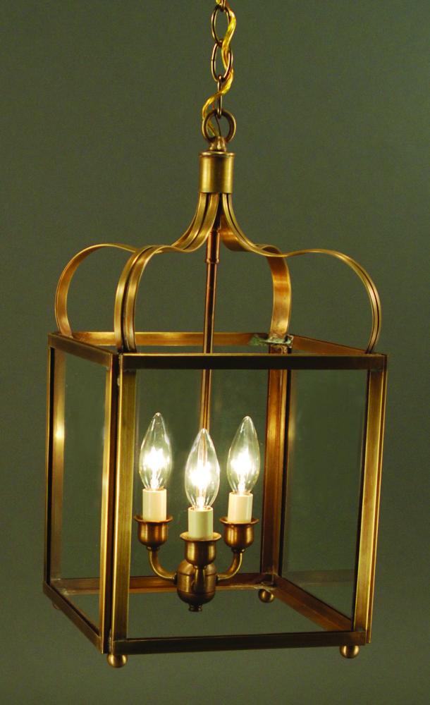 Crown Large Hanging Dark Antique Brass 3 Candelabr