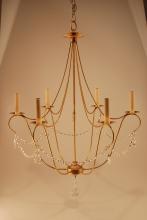 Northeast Lantern 959-DAB-LT6 - Hanging Dark Antique Brass 6 Candelabra Sockets